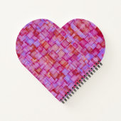 Roze Waterverf Squares Harde vorm Notitieboek (Achterkant)