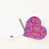 Roze Waterverf Squares Harde vorm Notitieboek (Binnen)