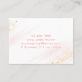 Roze Waterverf Stain Handmade Jewelry Visitekaartje (Achterkant)