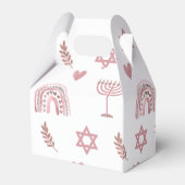 Roze Waterverf Ster van David Hanukkah Bedankdoosjes (Achterkant)