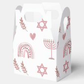 Roze Waterverf Ster van David Hanukkah Bedankdoosjes (Geopend)