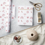 Roze Waterverf Ster van David Wrapping Paper Cadeaupapier<br><div class="desc">Deze roze Waterverf ster van David Wrapping Paper heeft een patroon van harten,  regenbogen en Star van David. Het is het perfecte girale verpakkingspapier voor baby,  verjaardagen,  feestdagen of andere speciale gelegenheden.</div>