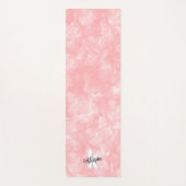Roze Waterverf Stijlvol Modern Initiaal Yogamat (Voorkant)