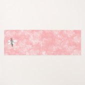 Roze Waterverf Stijlvol Modern Initiaal Yogamat (Voorkant (horizontaal))
