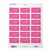 Roze Waterverf Stippen Baby shower Etiket (Full Sheet)