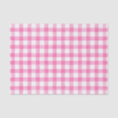 Roze Waterverf Stippen Gingham Weefpapier Tissuepapier (Voorkant)
