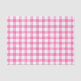 Roze Waterverf Stippen Gingham Weefpapier Tissuepapier