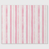 Roze Waterverf Streep Cadeaupapier (Vlak)