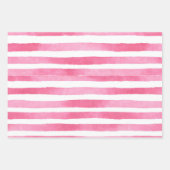Roze Waterverf Streep Inpakpapier Vel (Voorkant 2)