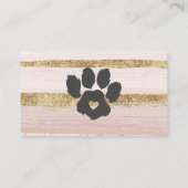 Roze Waterverf streken Pet Sitter Grooming Paw Visitekaartje (Achterkant)