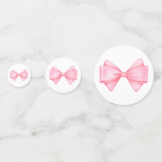 Roze Waterverf strik Confetti (Achterkanten)