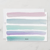 Roze Waterverf Stripe 3 Photo Collage Kerstmis Feestdagenkaart (Achterkant)