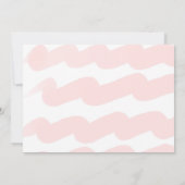 Roze Waterverf Stripe kerstfotokaart (Achterkant)
