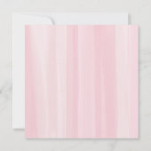 Roze Waterverf Stripes Bridal Shower Uitnodiging (Achterkant)