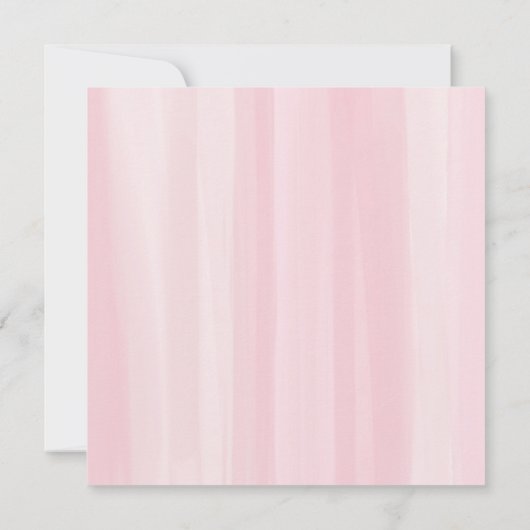 Roze Waterverf Stripes Bridal Shower Uitnodiging (Achterkant)