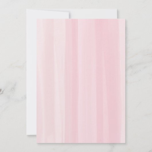Roze Waterverf Stripes Bridal Shower Uitnodiging (Achterkant)