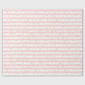 Roze Waterverf Stripes Cadeaupapier (Vlak)