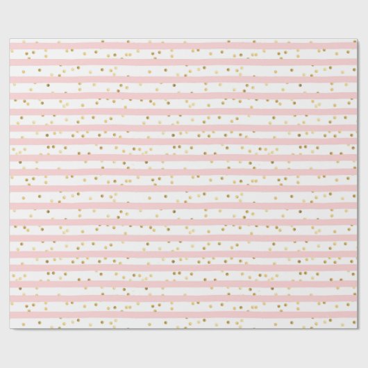 Roze Waterverf Stripes Cadeaupapier (Vlak)