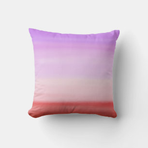 Roze Waterverf Stripes Kussen