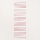 Roze Waterverf Stripes  op maat Yogamat (Achterkant)
