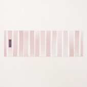 Roze Waterverf Stripes  op maat Yogamat (Voorkant (horizontaal))