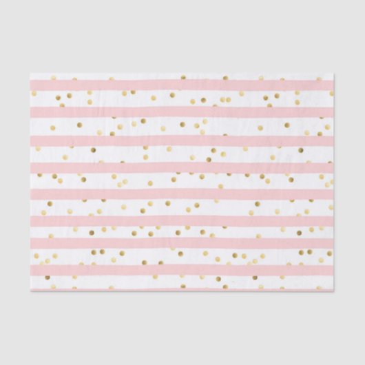 Roze Waterverf Stripes Tissuepapier (Voorkant)