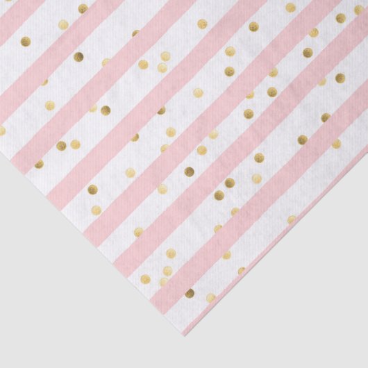 Roze Waterverf Stripes Tissuepapier (Detail)