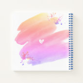 Roze Waterverf Succesvolle Vrouw Script Vierkant Notitieboek (Achterkant)