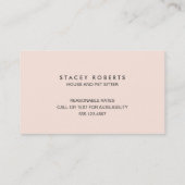 Roze Waterverf Succulent Plant House Pet Sitter Visitekaartje (Achterkant)