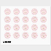 Roze Waterverf Sweet Nieuw Begin Afstuderen Ronde Sticker (Vel)