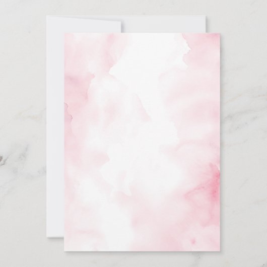 Roze Waterverf Tea-Rex Dinosaurus 1e Verjaardag Kaart (Achterkant)