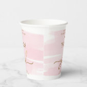 Roze Waterverf Team Meisje Gendervrijheid Papieren Bekers (Rechts)