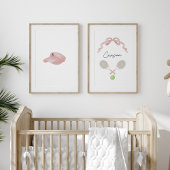 Roze Waterverf Tennis aangepaste naam set van 2 po