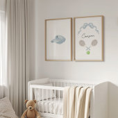 Roze Waterverf Tennis aangepaste naam set van 2 po