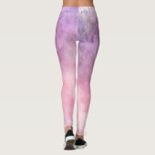 Roze waterverf textuur leggings (Achterkant)
