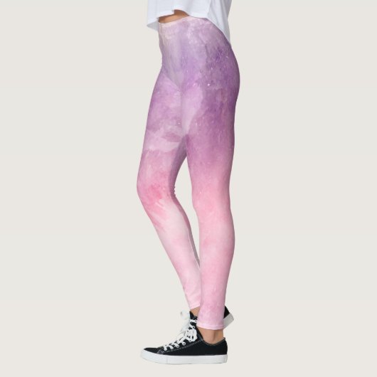 Roze waterverf textuur leggings (Links)