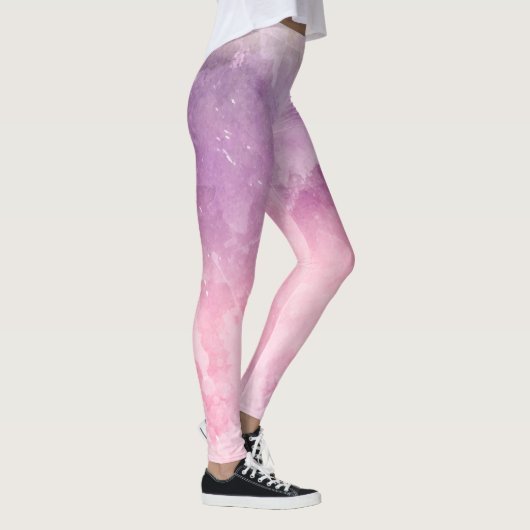 Roze waterverf textuur leggings (Rechts)