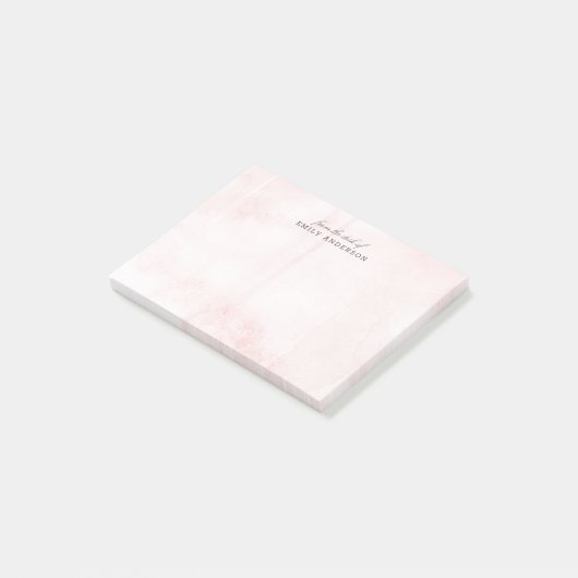 Roze Waterverf textuur van het bureau van Post-it® Notes (Schuin)