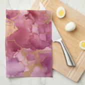 Roze waterverf theedoek (Quarter Fold)