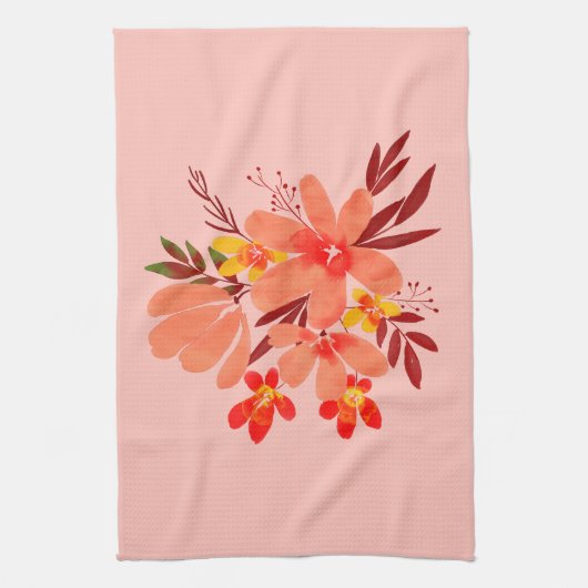 Roze waterverf theedoek (Verticaal)