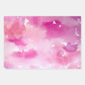 Roze Waterverf Tie Dye Design Pinks geverfd Inpakpapier Vel (Voorkant)