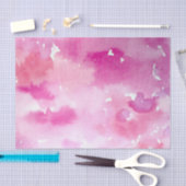 Roze Waterverf Tie Dye Design Pinks geverfd Tissuepapier (Craft)