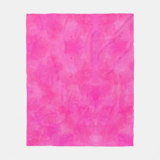 Roze Waterverf Tie Dye Print Fleece Deken (Voorkant)