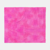 Roze Waterverf Tie Dye Print Fleece Deken (Voorkant (Horizontaal))