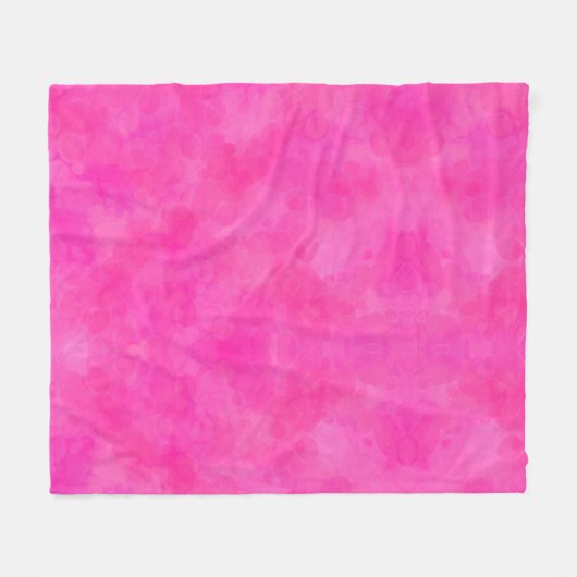 Roze Waterverf Tie Dye Print Fleece Deken (Voorkant (Horizontaal))