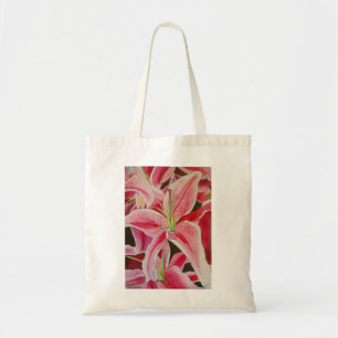 Roze waterverf tote bag