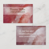 Roze Waterverf Trendy Professioneel Visitekaartje (Voorkant / Achterkant)