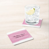 Roze Waterverf Trouwpapier Onderzetters (Insitu)