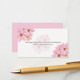 Roze Waterverf Tulpen Bruiloft Behuizing Kaart