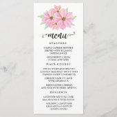 Roze Waterverf Tulpen Bruiloft Menu (Voorkant)